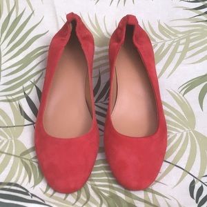 J. Crew Anya Red Suede Shoes Sz 10